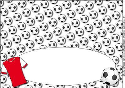 Football Fan Birthday (red & White) Insert