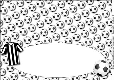 Football Fan Birthday (black & White) Insert