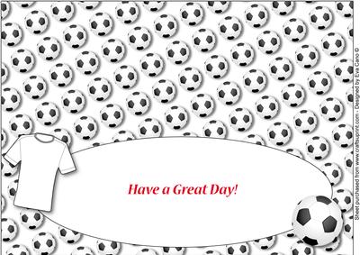 Football Fan Birthday (white 4) Insert with Message