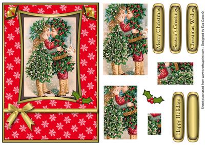 Christmas Holly and Mistletoe Kiss 3