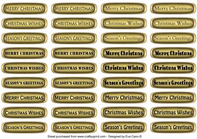 Medium Christmas Tags (gold)
