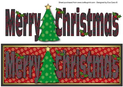 Merry Christmas with Tree Large Dl 3