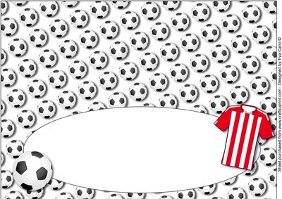 Football Fan Birthday (red & White 5) Insert