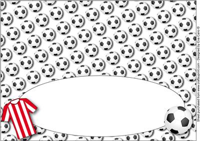 Football Fan Birthday (red & White 4) Insert