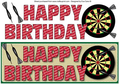 Happy Birthday Dartboard Large Dl