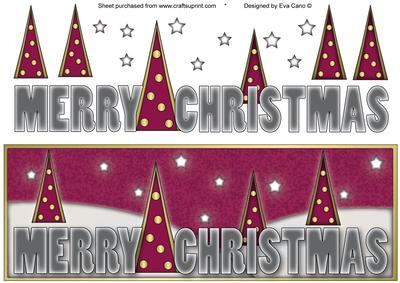 Merry Christmas with Trees Large Dl