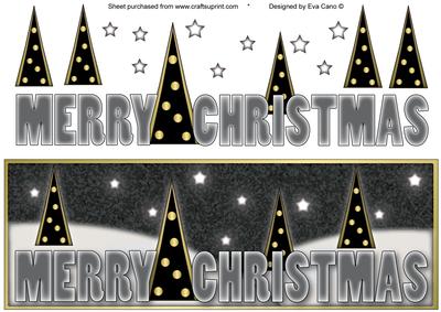 Merry Christmas with Trees Large Dl 2