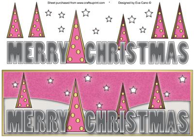 Merry Christmas with Trees Large Dl 5
