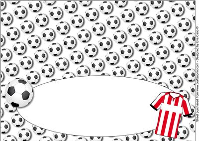 Football Fan Birthday (red & White 3) Insert