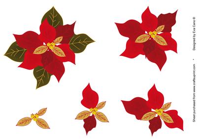 Poinsettia Topper Decoupage