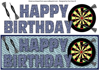Happy Birthday Dartboard Large Dl 2