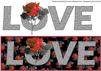 Love with Red Rose Large Dl 3