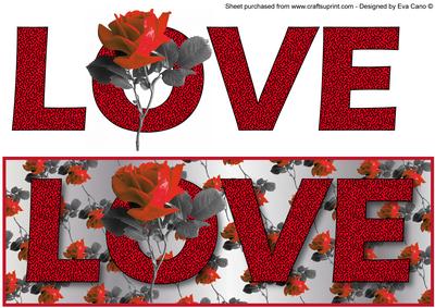 Love with Red Rose Large Dl 2