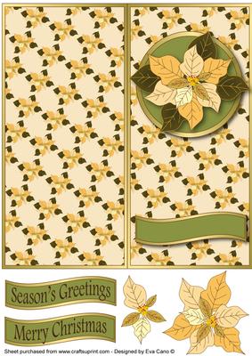 Cream Poinsettia Dl Cut and Fold (cream)