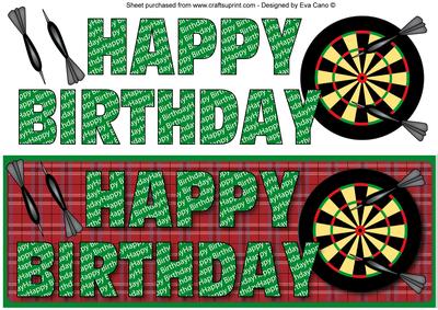 Happy Birthday Dartboard Large Dl 3