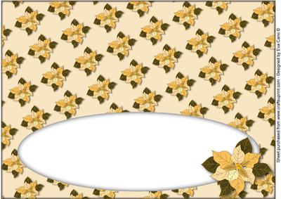 Cream Poinsettia Insert for Large Dl (cream)
