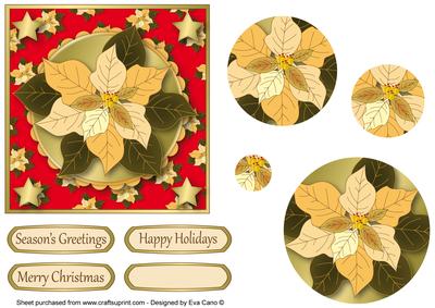 Cream Poinsettia Topper
