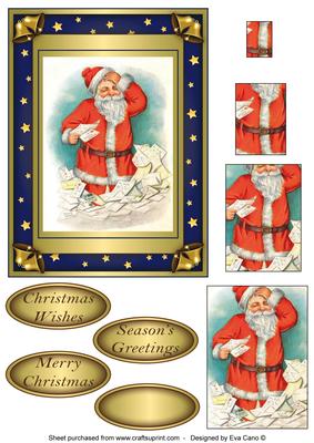 Vintage Santa Pyramid Topper