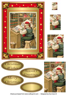 Santa Reading List Pyramid Topper 2