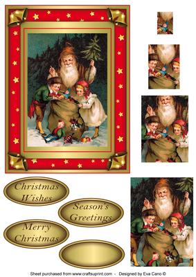 Santa Bringing Presents Pyramid Topper 2