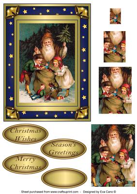 Santa Bringing Presents Pyramid Topper
