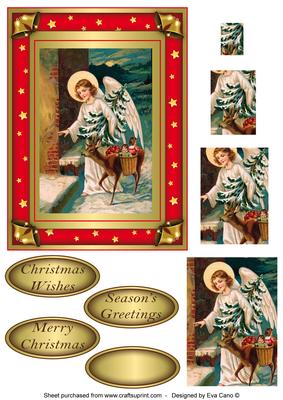 Vintage Christmas Angel Pyramid Topper 2