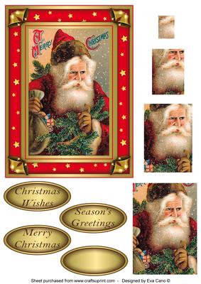 Vintage Santa Pyramid Topper 2