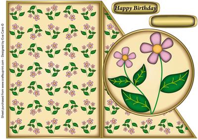 Pink Flowers Cut and Fold