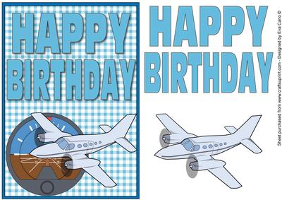 Happy Birthday with Plane 3