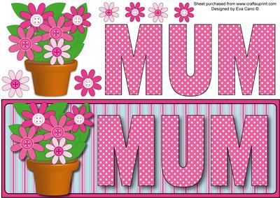 Mum with Flower Pot Large Dl