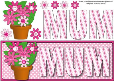 Mum with Flower Pot Large Dl 2