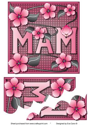 Mam with Oriental Flowers Topper