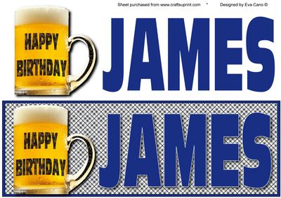 Happy Birthday James Large Dl (blue)