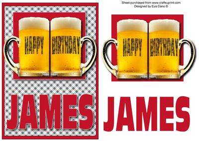 Happy Birthday James (red)