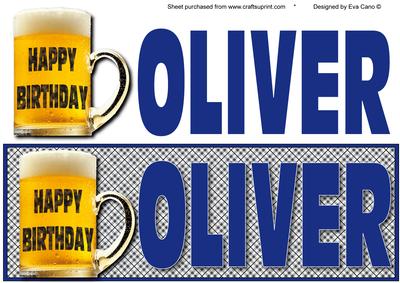 Happy Birthday Oliver Large Dl (blue)