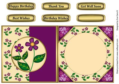 Bright Purple Flowers Fold Back