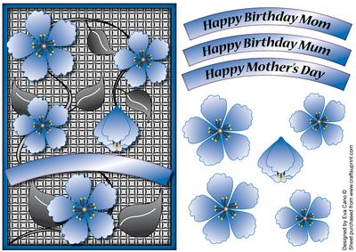 Blue Oriental Flowers for Birthdays or Mothers Day