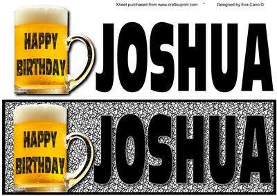 Happy Birthday Joshua Large Dl (black)
