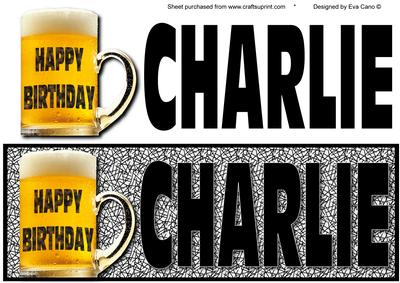 Happy Birthday Charlie Large Dl (black)