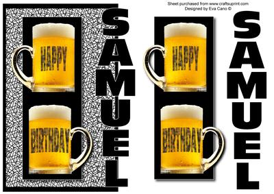 Happy Birthday Samuel Over the Side (black)