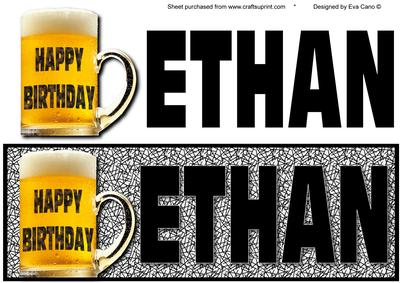 Happy Birthday Ethan Large Dl (black)