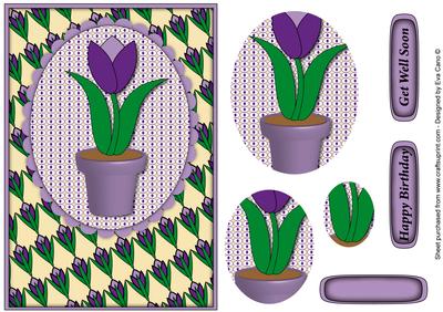 Purple Tulip Pot Pyramid