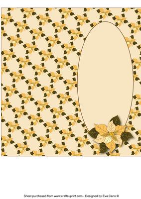 Cream Poinsettia Insert for Dl Cut and Fold (cream)