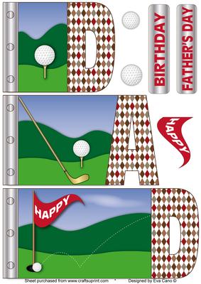 Dad Golf Word Book