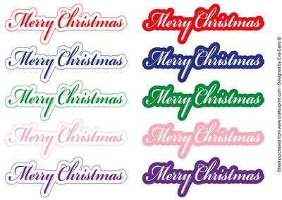 Merry Christmas Greeting Tags