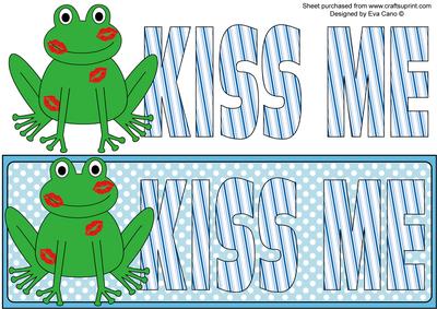 Kiss the Frog Large Dl Blue