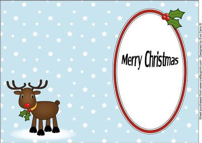 Rudolf the Red Nose Reindeer Insert 2 Merry Christmas