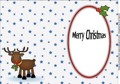 Rudolf the Red Nose Reindeer Insert 3 Merry Christmas