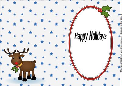 Rudolf the Red Nose Reindeer Insert 3 Happy Holidays