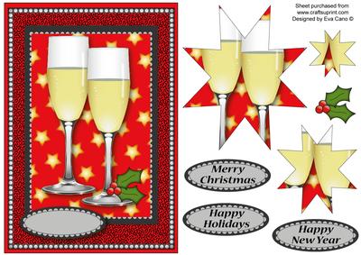 Christmas Champagne Star Pyramid